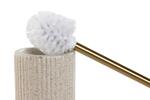 Четка за тоалетна в бежово и златиста дръжка