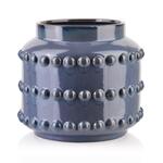 Керамична ваза Mondex MIGLIORE, 21.5х21.5х19.5см, синя