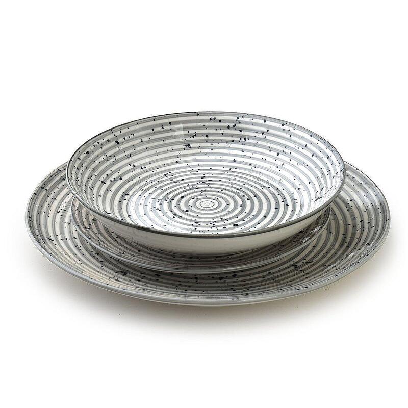 Порцеланов сервиз за хранене STRIPES GREY 18 части