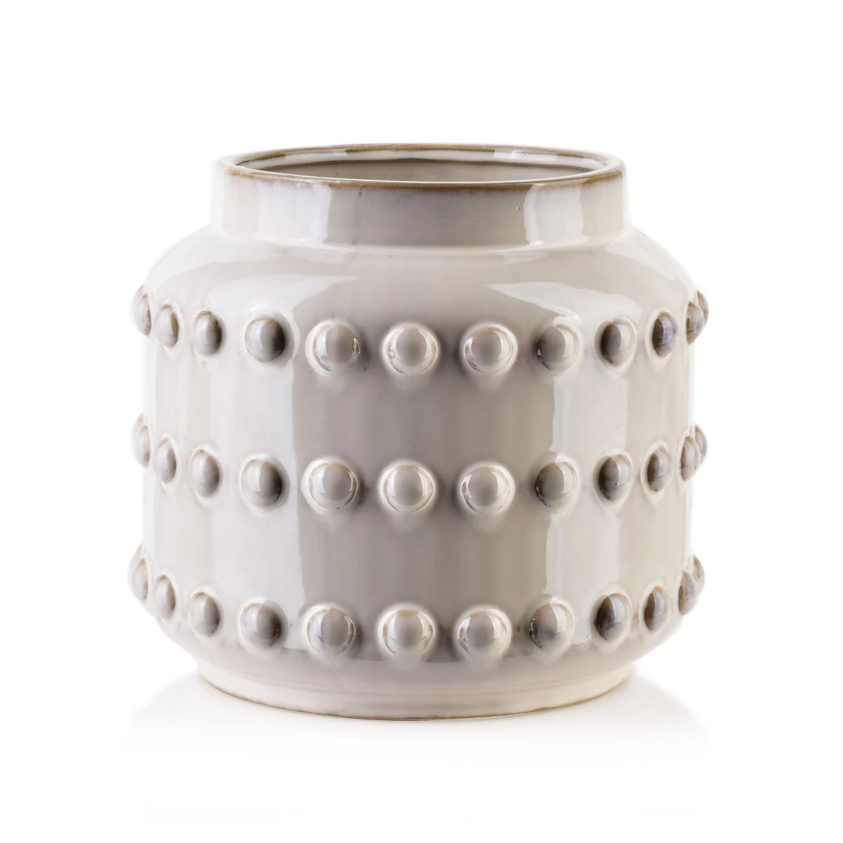 Керамична ваза Mondex MIGLIORE, 21.5х21.5х19.5см, бежова Керамична ваза Mondex MIGLIORE, 21.5х21.5х19.5см, бежова