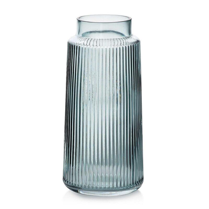 Стъклена ваза Mondex SERENITE, Ø12х25см, синя
