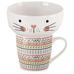 Детски комплект чаша с купа коте, порцелан