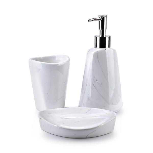 Керамичен комплект за баня Mondex ODETTE, 3 части, бял Керамичен комплект за баня Mondex ODETTE, 3 части, бял