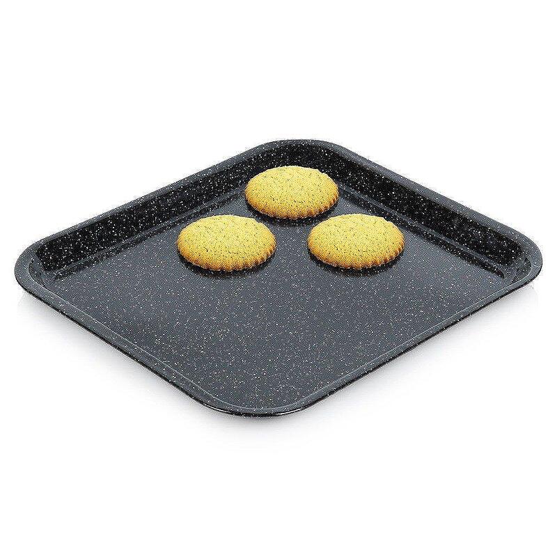 Правоъгълна емайлирана тава за печене ORION, черна