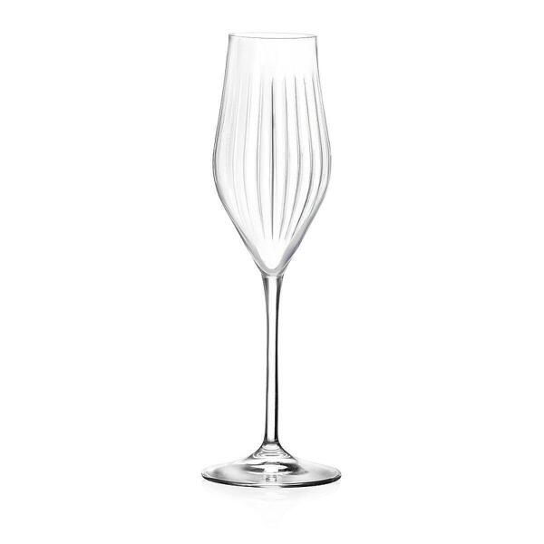 Чаша за шампанско RCR Italy Timeless 230мл, кристалин