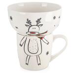 Детски комплект чаша с купа елен, порцелан