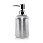 Стъклен диспенсър за сапун Mondex ARI SILVER 400мл, сив