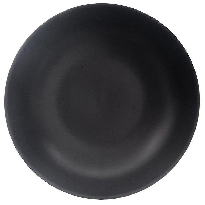 Керамична дълбока чиния за хранене, Ø20.5 см, 800 мл, черна