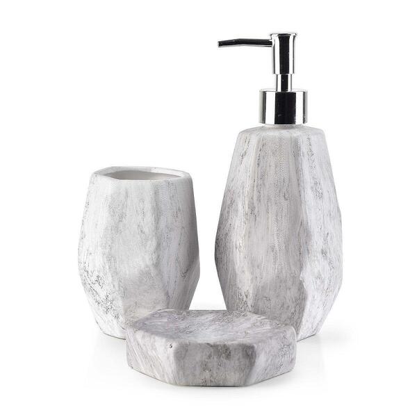 Керамичен комплект за баня ODETTE NATURAL, 3 части,сив Керамичен комплект за баня ODETTE NATURAL, 3 части,сив