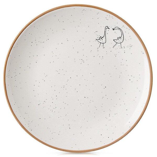 Чиния за десерт ORION с рисунка Ø20см, бежова