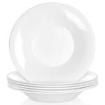 Комплект дълбоки чинии за хранене Ø21.5см, 6 броя, бели