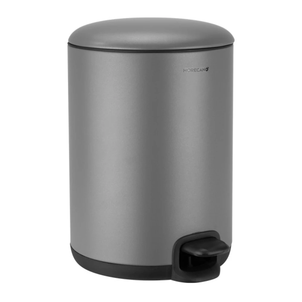 Кош за отпадъци с педал и плавно затваряне 12л Horecano сив