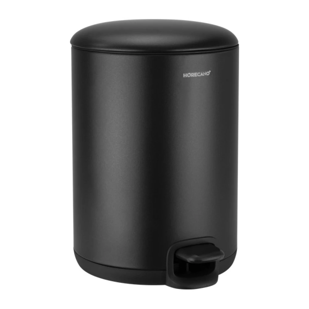 Кош за баня с педал и плавно затваряне 5л,черен Horecano Кош за баня с педал и плавно затваряне 5л,черен Horecano