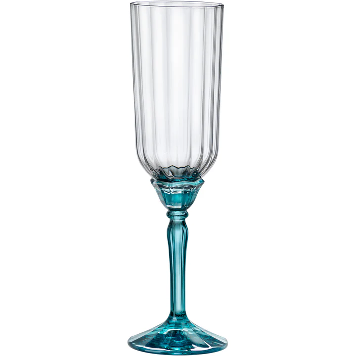 Стъклена чаша за шампанско 210мл FLORIAN BLUE Horecano