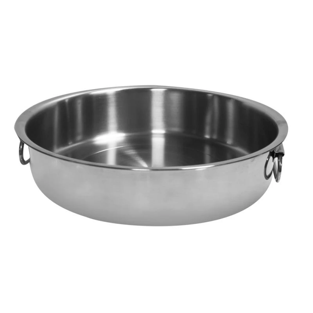 Тава за готвене с дръжки, инокс Ø40х8см Hascevher Тава за готвене с дръжки, инокс Ø40х8см Hascevher
