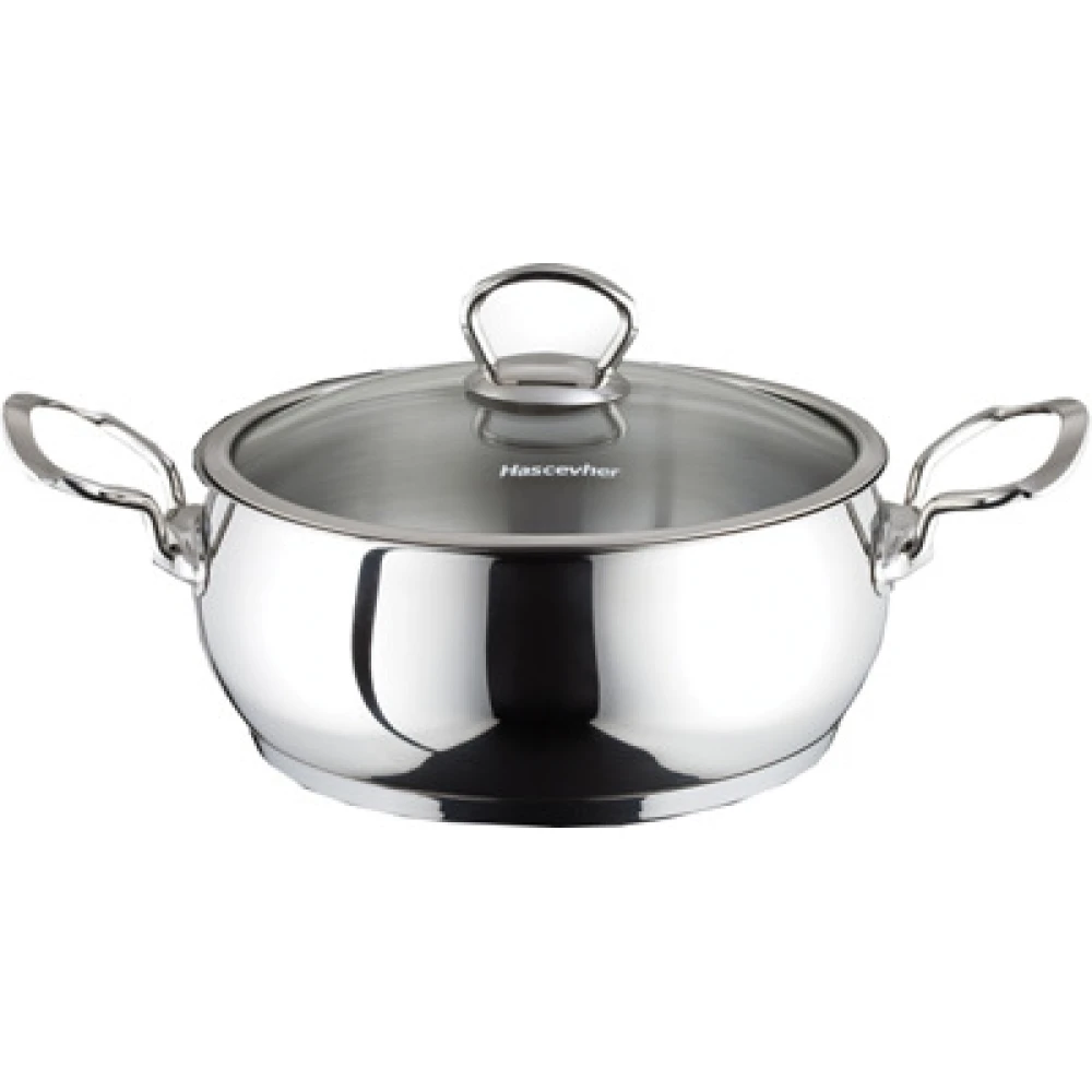 Тенджера с капак, инокс Ø20x9см GUZIDE Hascevher Тенджера с капак, инокс Ø20x9см GUZIDE Hascevher