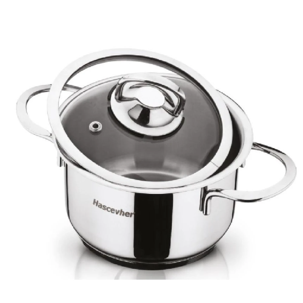 Мини тенджера с капак, инокс Ø12cm Hascevher Мини тенджера с капак, инокс Ø12cm Hascevher