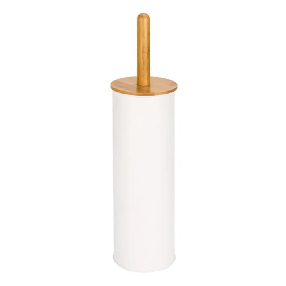 Четка за тоалетна с дръжка от бамбук Horecano бяла