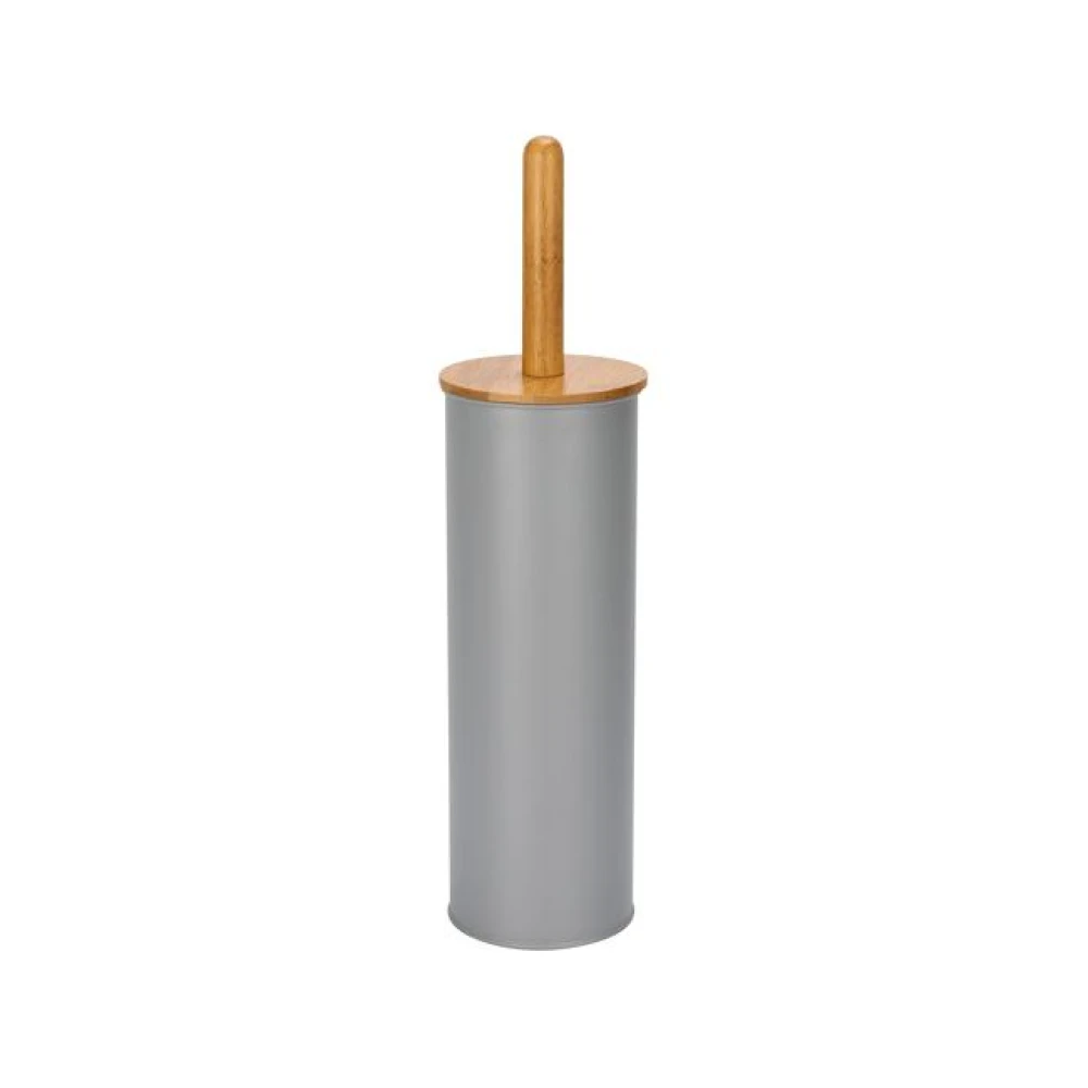 Четка за тоалетна с дръжка от бамбук Horecano сива