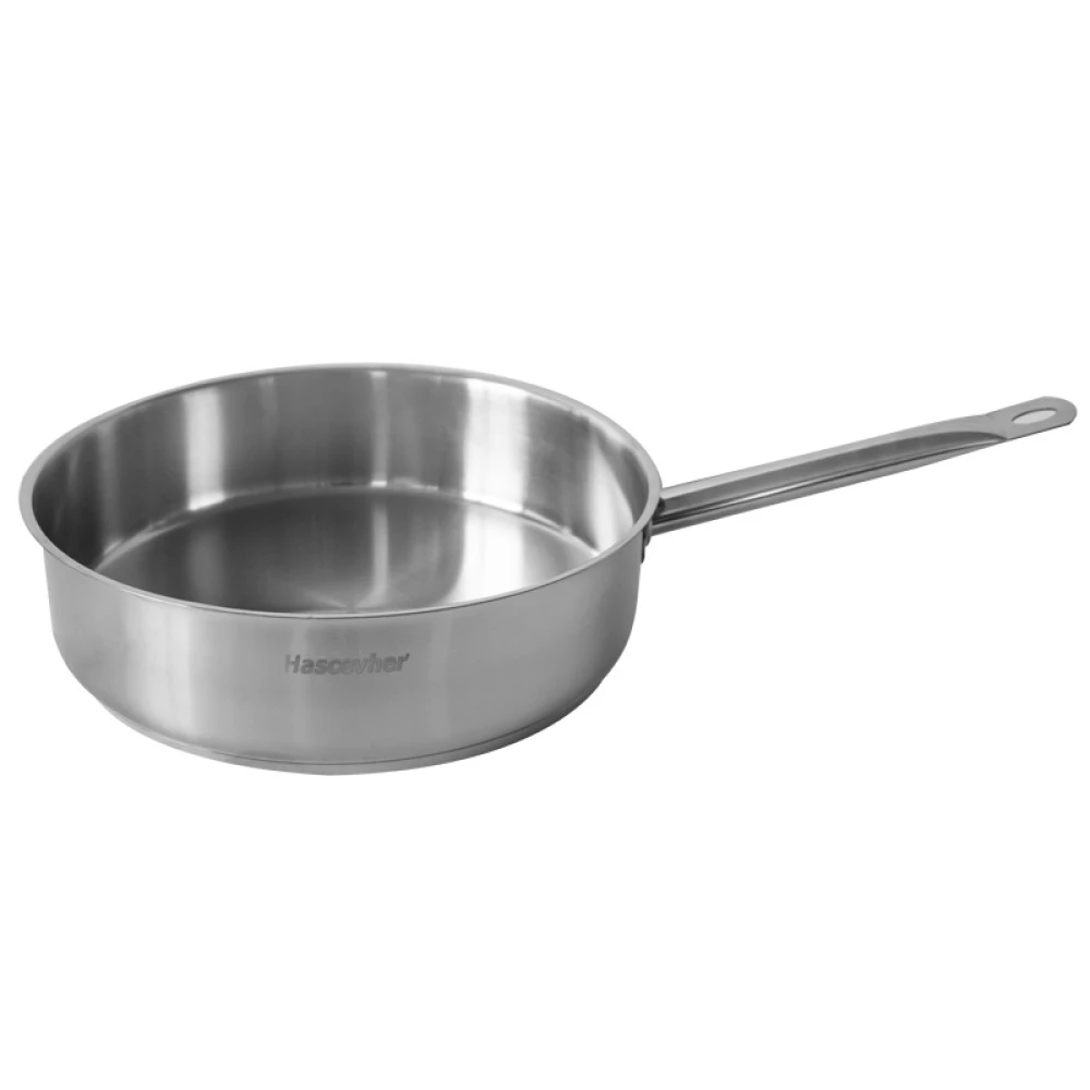 Дълбок тиган от неръждаема стомана Ø24x6см Hascevher Дълбок тиган от неръждаема стомана Ø24x6см Hascevher