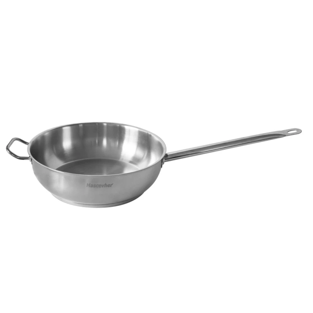 Дълбок тиган от неръждаема стомана Ø28х8см Hascevher Дълбок тиган от неръждаема стомана Ø28х8см Hascevher