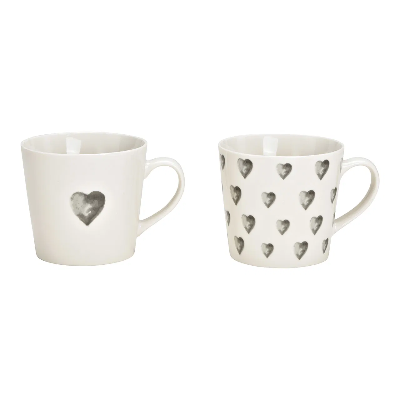 Комплект порцеланови чаши със сърца 540мл, 2 броя