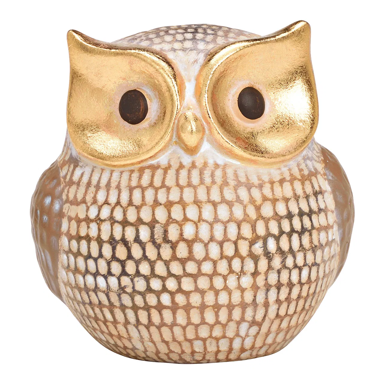 Декоративна фигура бухал, цвят шампанско, 13х11х14см Декоративна фигура бухал, цвят шампанско, 13х11х14см