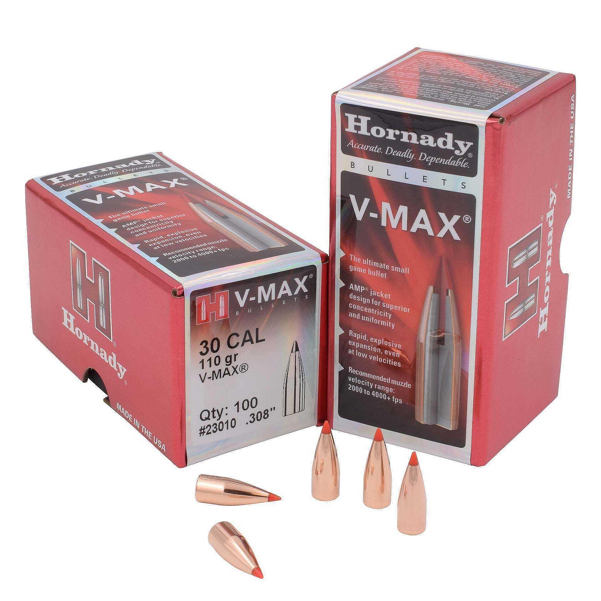 Куршуми Hornady cal. 30 .308 V-Max 110Gr