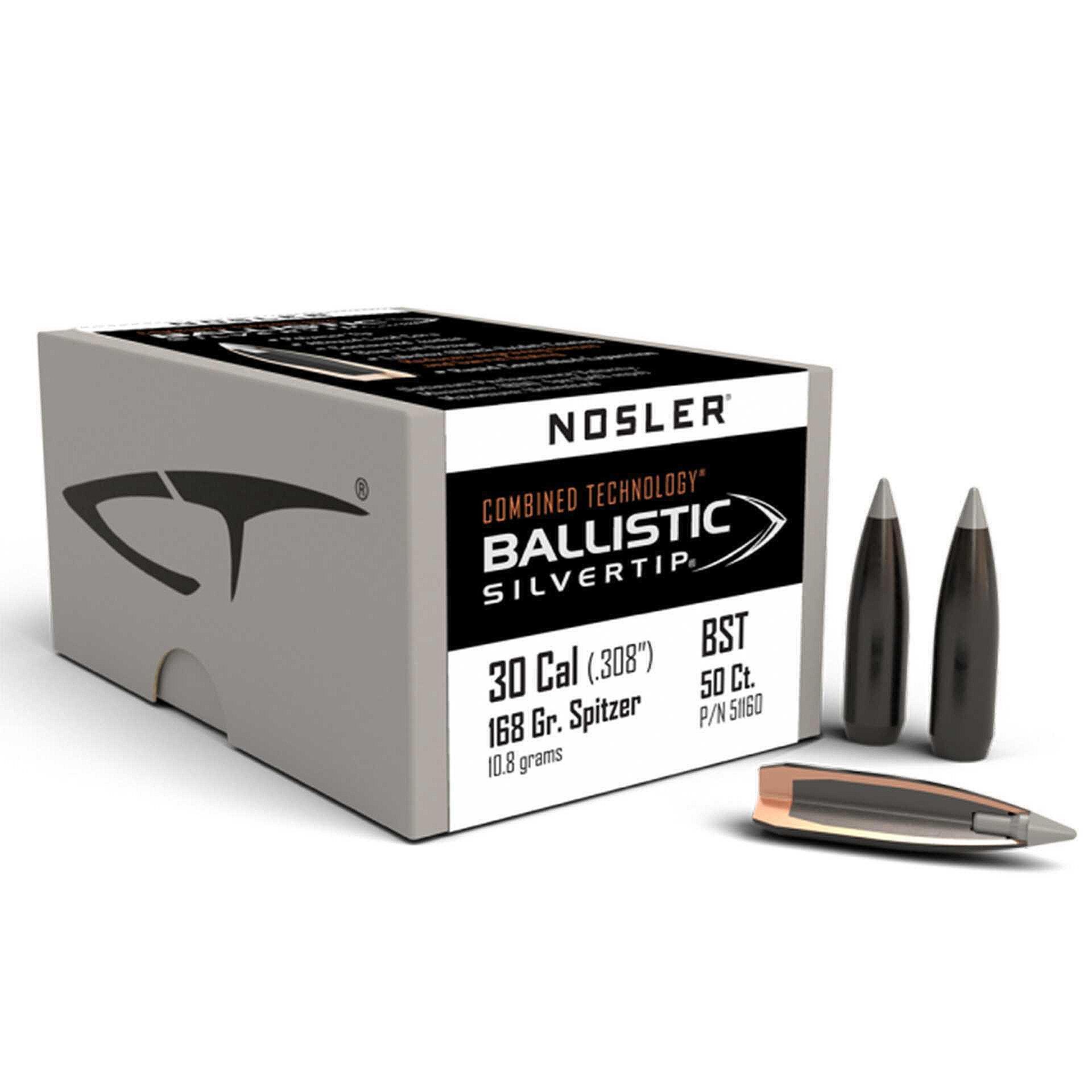 Куршуми Nosler - кал.30, 10.9g/168gr, Balistic Silvertip