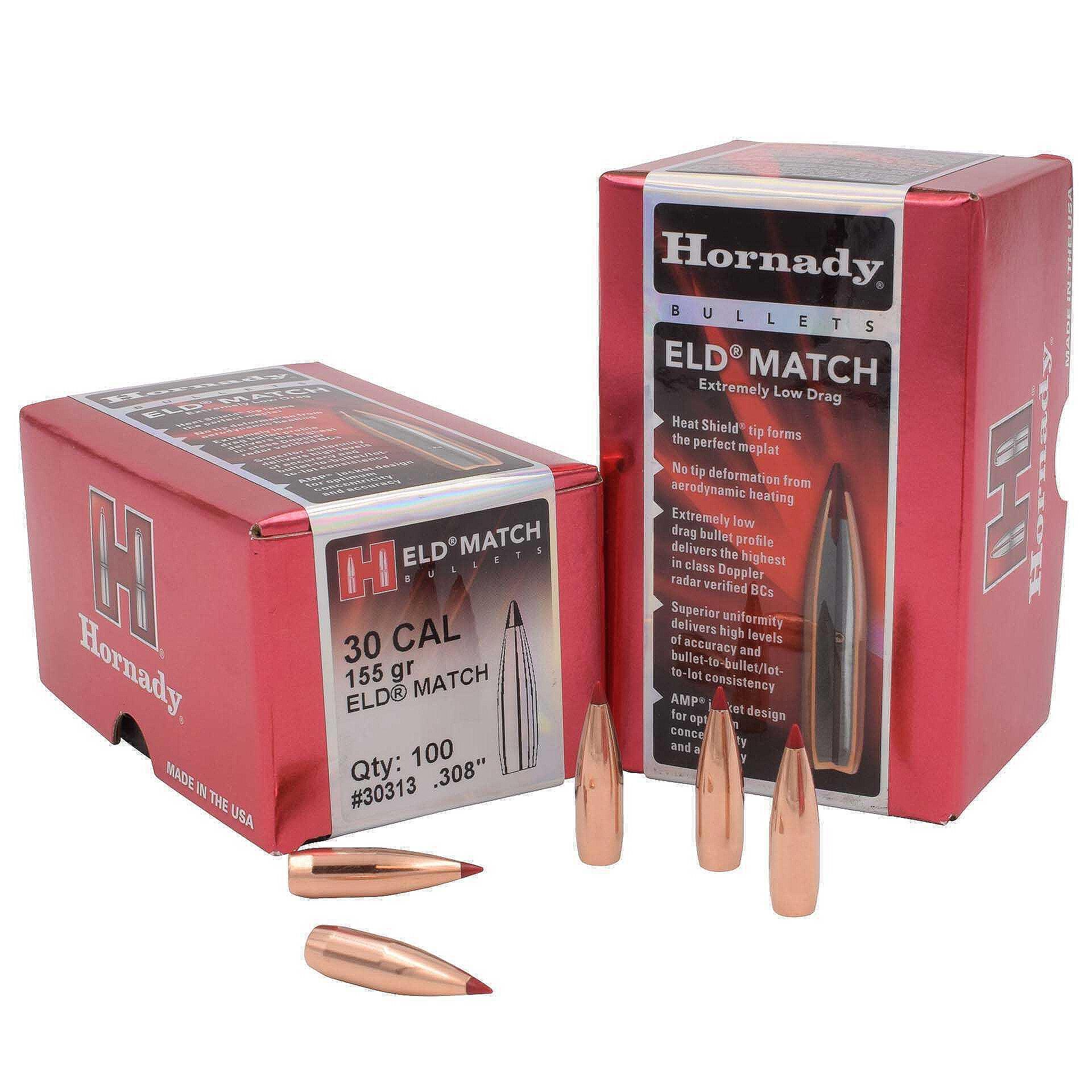 Куршуми - Hornady, ELD Match, кал. 30 155gr/10g