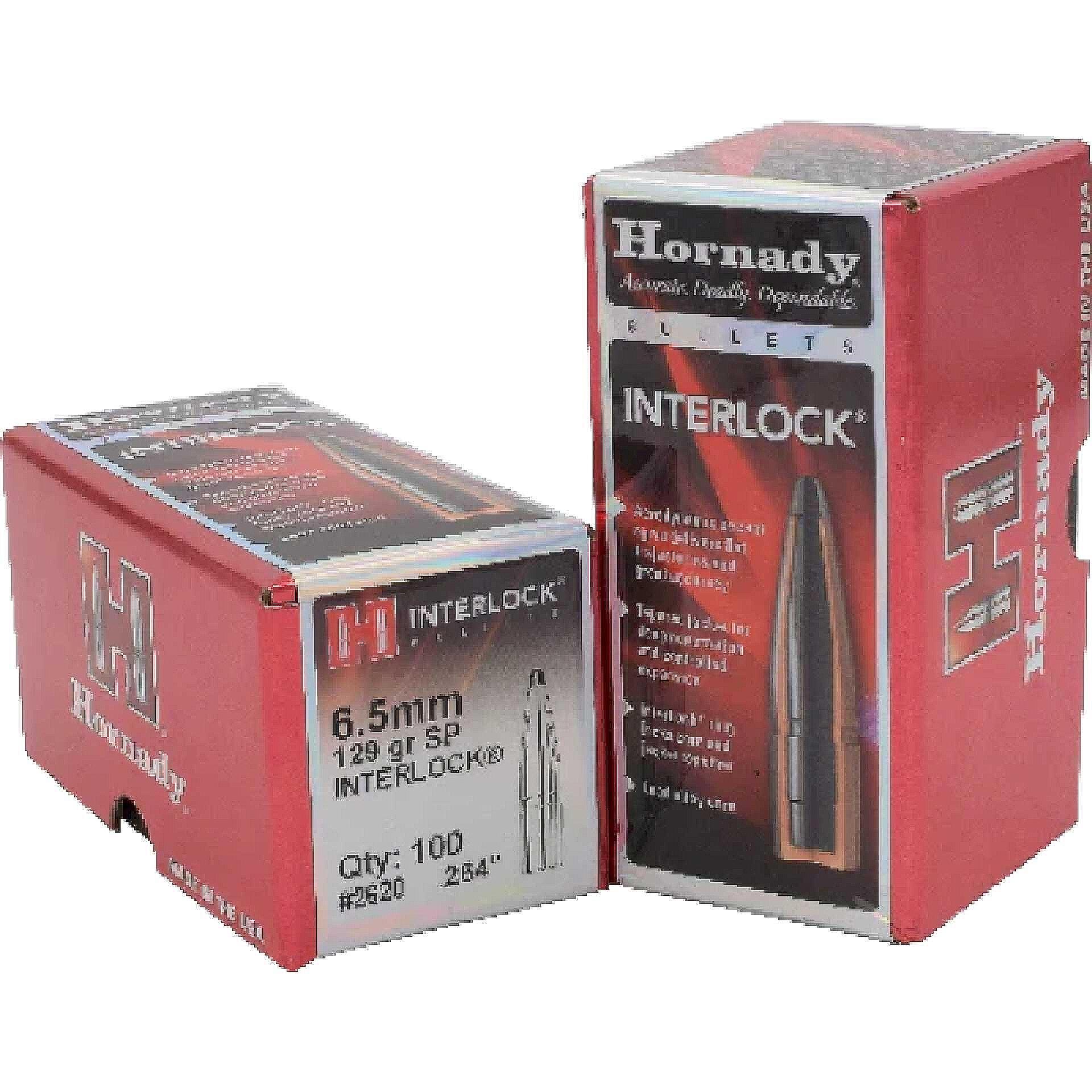 Куршуми Hornady - cal.6.5, .264 SP InterLock, 129 gr