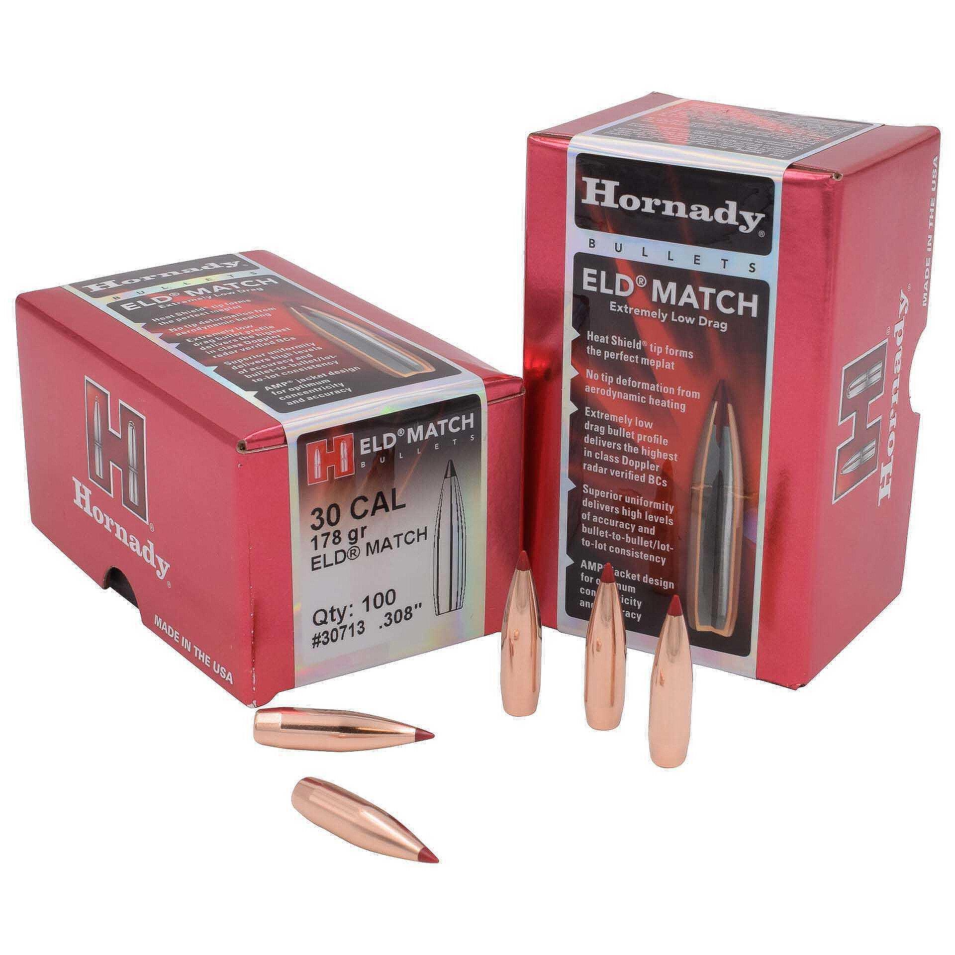 Куршуми Hornady - ELD Match, кал. 30 .308, 11.7g/178gr