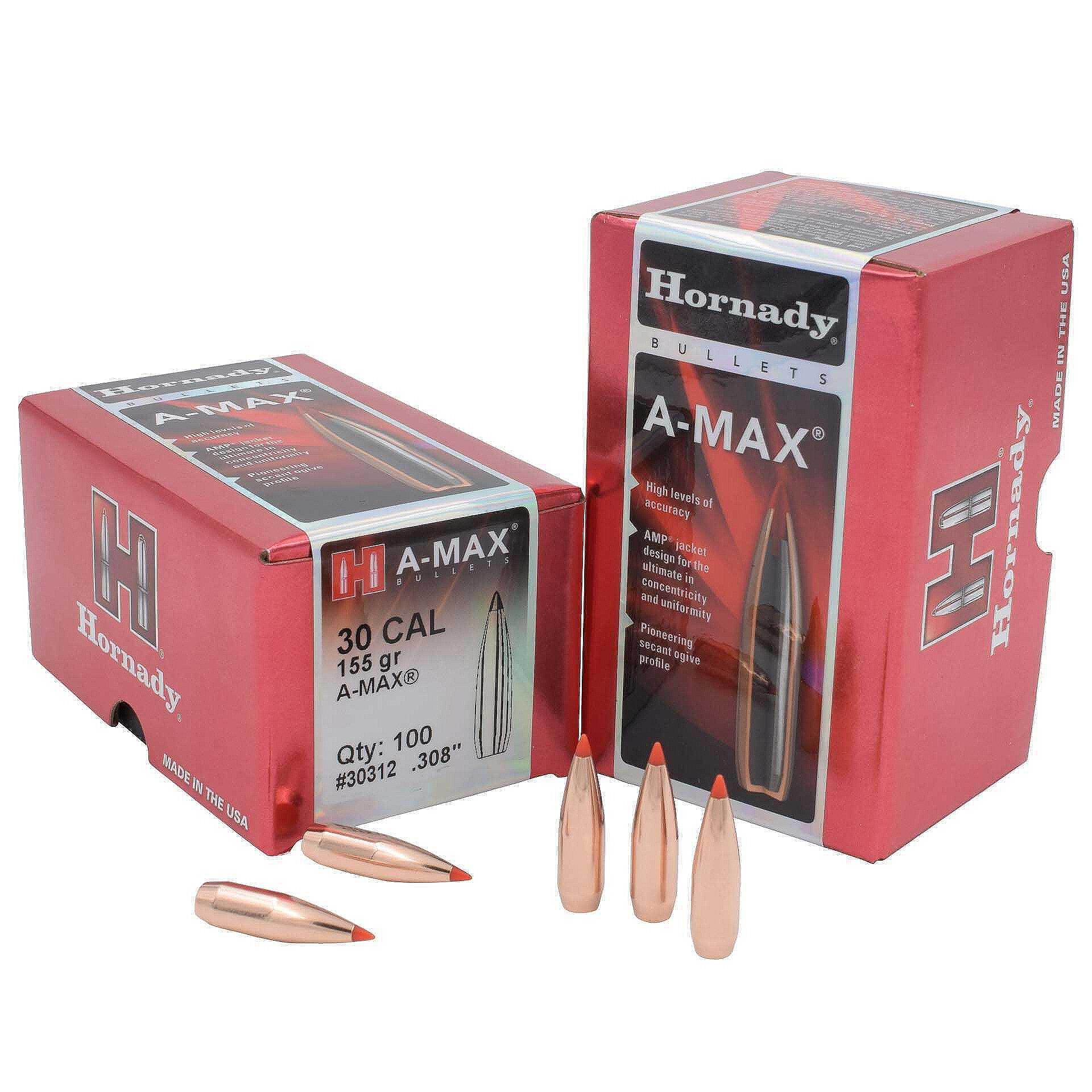 Куршуми Hornady - кал.30, A-MAX, 10.0g/155gr