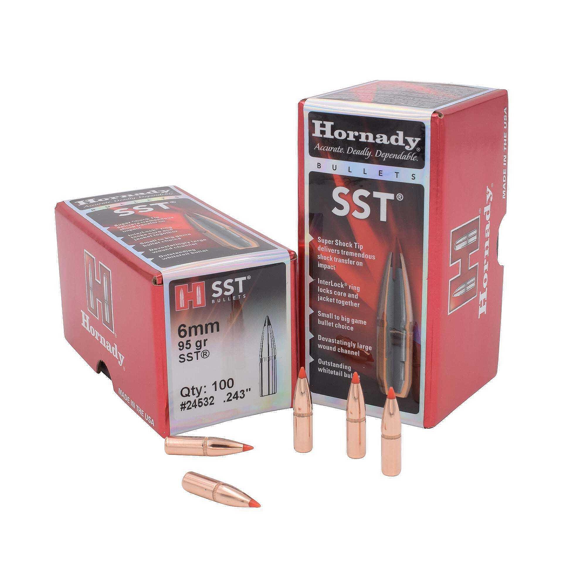 Куршуми Hornady - Калибър .243/6mm, SST, 95gr