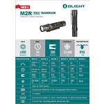 Тактически фенер Olight -  M2R Pro, Black, 1800lm