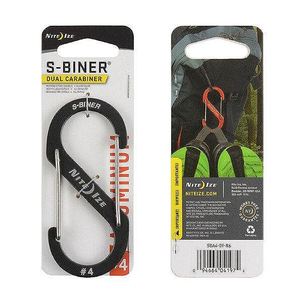 Алуминиев карабинер Nite Ize - S-Biner Dual, #4, Black