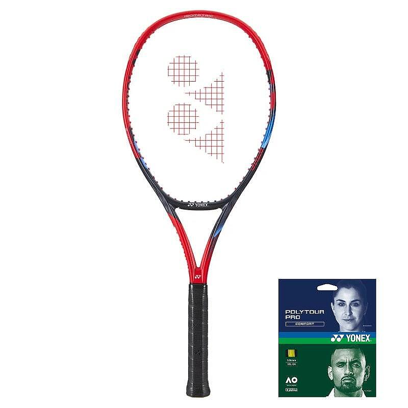 Тенис ракета Yonex VCORE 100 Scarlet (300 гр.) + наплитане