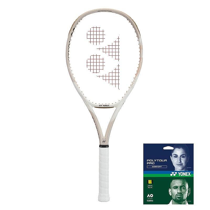 Тенис ракета Yonex VCORE 100 Sand Beige (300 гр.) + наплитане