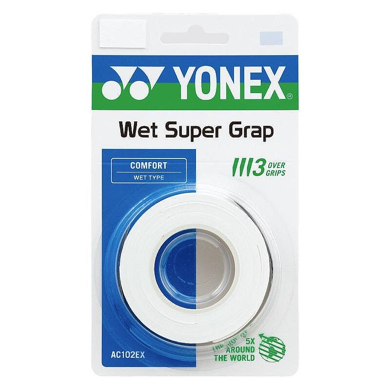 Грип Yonex WET SUPER GRAP White - 3 броя