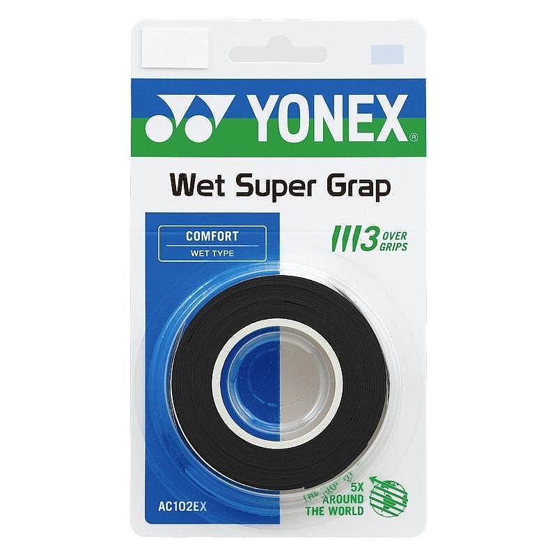 Грип Yonex WET SUPER GRAP Black- 3 броя