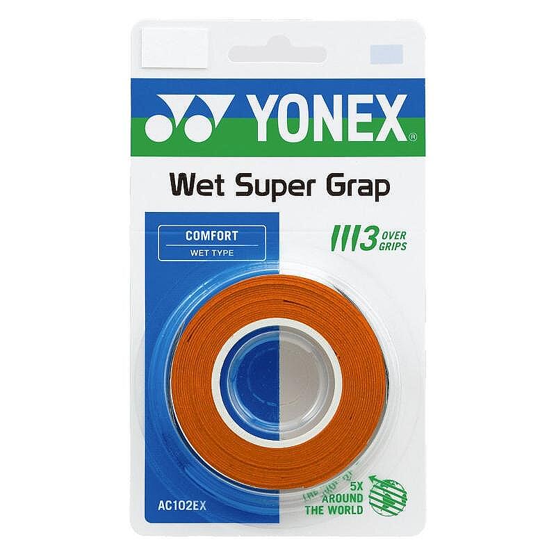 Грип Yonex WET SUPER GRAP Orange - 3 броя