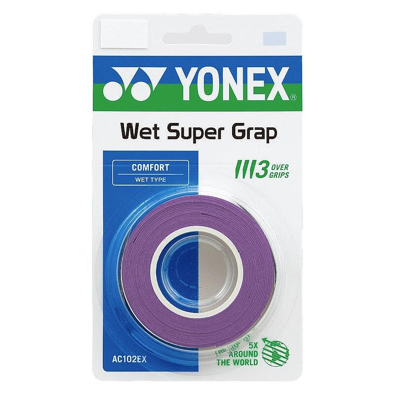 Грип Yonex WET SUPER GRAP Purple - 3 броя