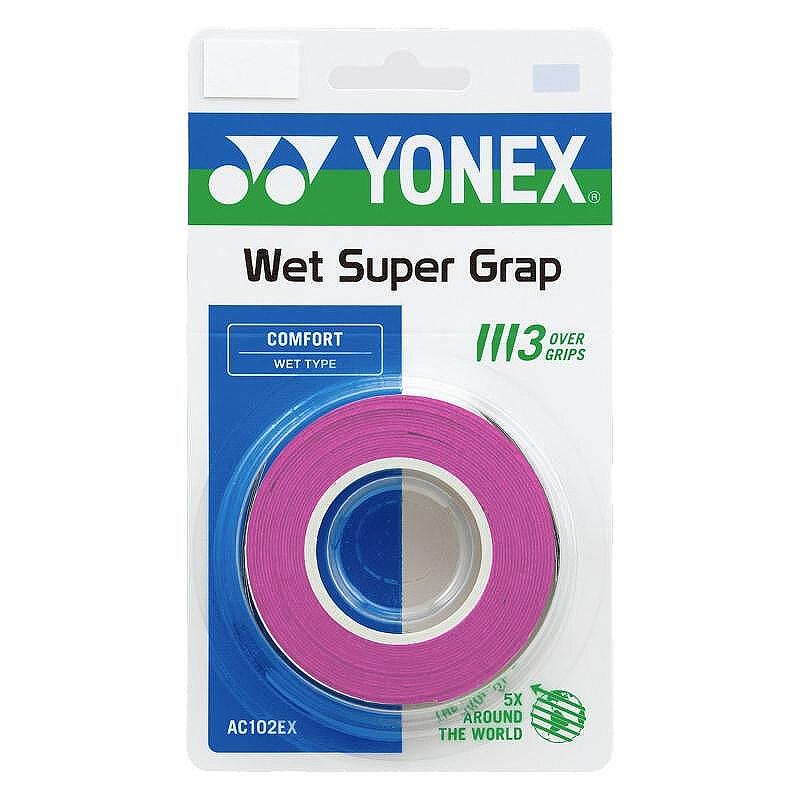 Грип Yonex WET SUPER GRAP Pink - 3 броя