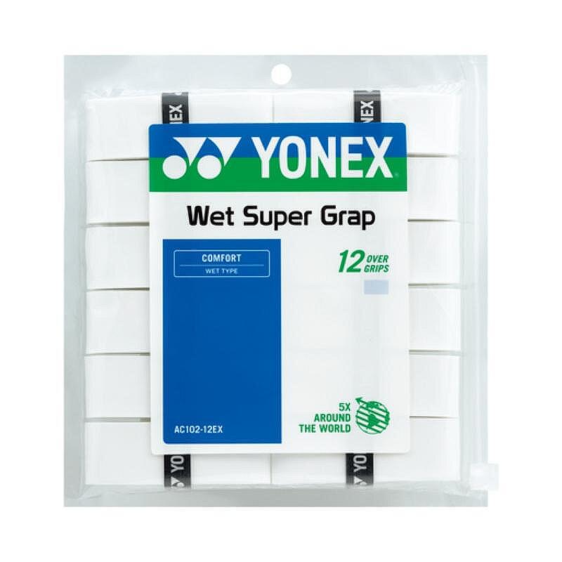 Грипове Yonex WET SUPER GRAP White - 12 броя