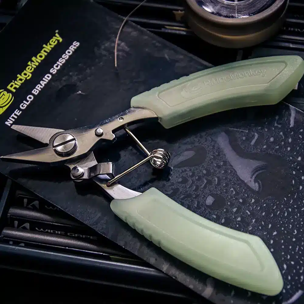 Ножица за плетено влакно RidgeMonkey Nite Glo Heavy Duty Snips