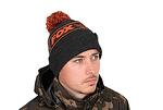 Зимна шапка Fox Collection Bobbles Black & Orange