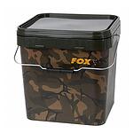 Шаранджийска кофа за стръв Fox Camo Square Bucket – 17л