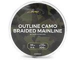 Плетено влакно за шаран Avid Carp Outline Camo Braided Mainline – 300м / 0.25мм / 13.60кг(30lb)