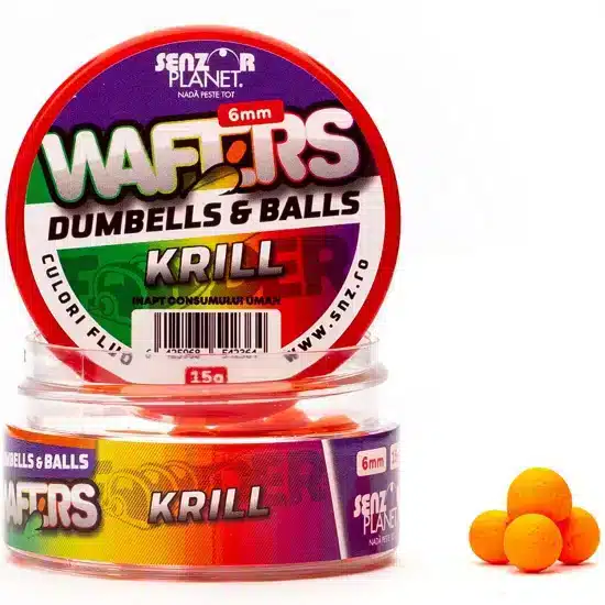 Дъмбели и топчета за риболов Senzor Planet Wafters Dumbells & Balls Krill (Крил) – 6мм / 15гр