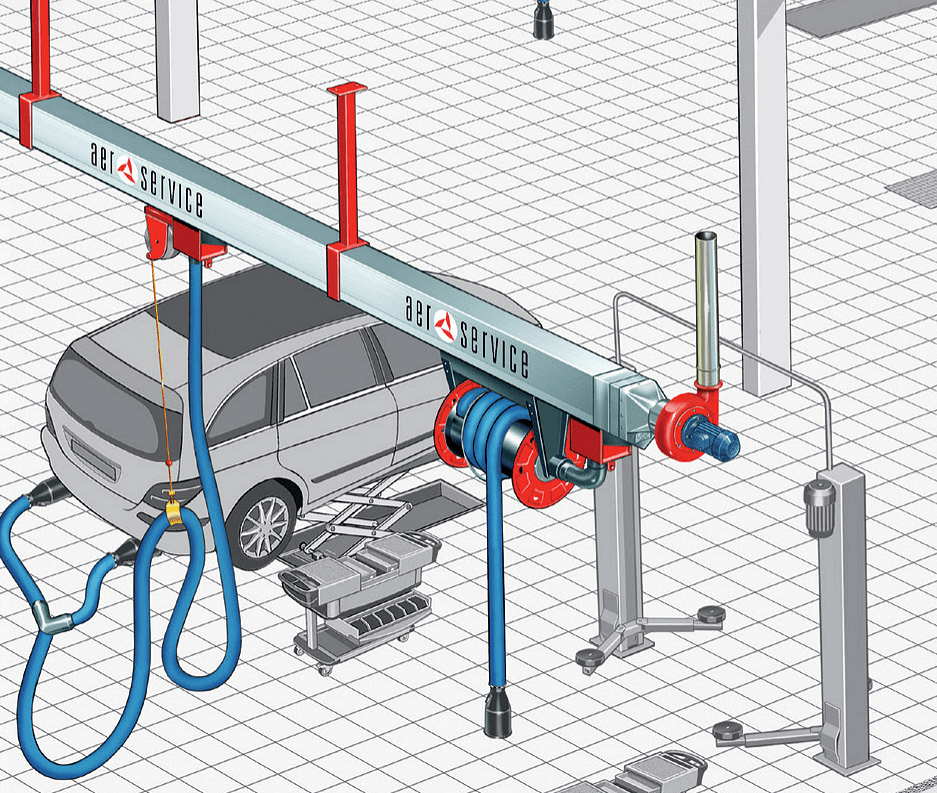 Sistem culisant de exhaustare gaze arse pentru turisme